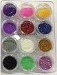 Tiffany's Nail - Lot 12 Pots Glitter Fin Poussi�re Etoile � Multiusages D�co Ongles Maquillage