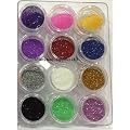 Tiffany's Nail - Lot 12 Pots Glitter Fin Poussi�re Etoile � Multiusages D�co Ongles Maquillage