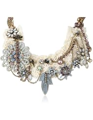 Betsey Johnson "Girlie Grunge" Lace Multi-Charm Necklace, 20"