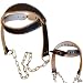 Cowhide Leather Head Harness Neck Builder Training weightlifting with Free Chain