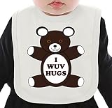 Supernatural I Wuv Hugs ネクタイを有する有機ビブ Medium