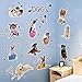 Fangeplus(TM) DIY Removable Cute Dogs Puppy Art Mural Vinyl Waterproof Wall Stickers Kids Room Decor Nursery Decal Sticker 27.5''x19.6''