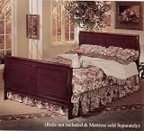 Cherry Finish Full Size Sleigh Headboard/Footboard