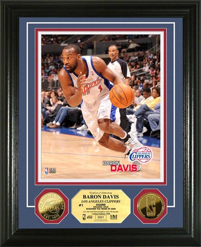 Highland Mint Los Angeles Clippers Baron Davis 24K Gold Coint Photo Mint