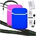 5 in 1 Bundle for Amazon Kindle Includes: Blue/Pink Reversible Carrying Case, Car Charger, Travel Charger, Courage*Wisdom Neck Strap, and Screen Guard!!!(not for kindle 2)