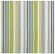 Durable Flat Weave 100% Cotton Colorful Blue and Green Striped Tablecloth 60x60 Inches