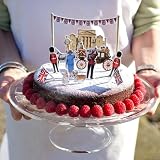 from Lights4fun- Decoration Jubilee Party Royal Cake Toppers, Pack of 12 Model BRIT2-POPTOP
