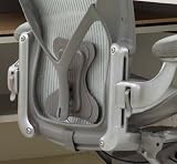 Aeron Chair Adjustable Smoke Grey PostureFit Lumbar Support Pad Medium Size B - Genuine Herman Miller Parts for your Aeron Home Office Desk Task Chair - Light Smoke Grey Adjustable Posture Fit Lumbar Lower Back Support Cushion Only