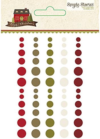 Cozy Christmas Enamel Dots Embellishments 60/Pkg-