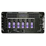 Marathon Djm-101 4-Channel 19-inch Mixer, Dual 10 Band Eq, Up To 8 Line Inputs, 2 Mic Inputs and 3 Band Eq On Mics