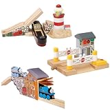 Thomas and Friends Wooden Railway - Lighthouse Bridge with Bulstrode Plus Deluxe Railroad Crossing and Quarry Mine Tunnel