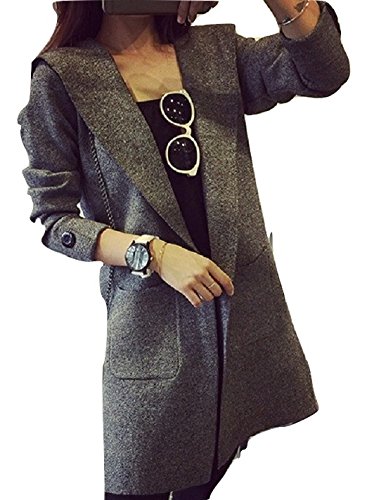 (イノセンティア) Innocentia レディース 20代 30代  コート エレガンス  カジュアル  オフィス  秋 冬 秋冬 無地 3色展開 可愛い かっこいい 羽織る 体型カバー (M  グレー)