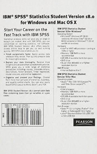 ibm spss statistics student version 180 for windows and mac os x valuepack