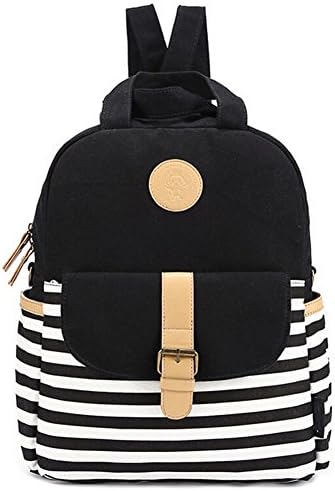 Caroata Causal Style Thickened Canvas Laptop Bag Shoulder Daypack School Backpack