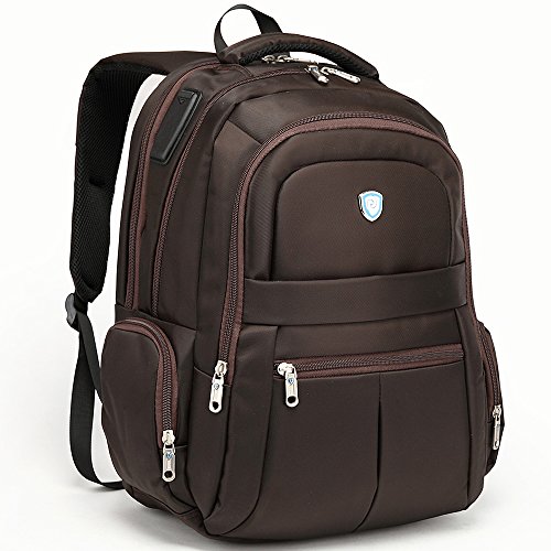 Paydugh 17 Inch Macbook Pro laptop Backpack with Ipad tablet Pocket 3003 Coffee