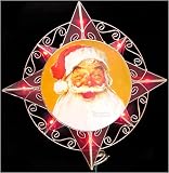 10 Illuminated Norman Rockwell Santa Claus Star Christmas Tree Topper