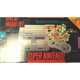 SUPER Nintendo Mario Set - SNES System PLUS 5 Games on 1 Cartridge (Super Mario All-Stars with Super Mario World)