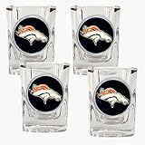 Review Great American Products  / Denver Broncos 4 Piece Square Shot Glass Set