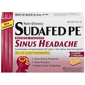 Sudafed Pe Sinus Headache, Maximum Strength, 48 Caplets