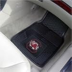 SAVE $0.05 - South Carolina Gamecocks Black 2-Piece Vinyl Car Mat Set $34.95