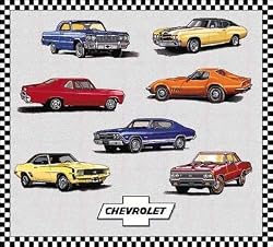 Chevy Muscle Cars Cotton Coverlet