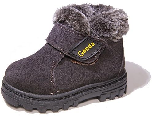 Kids Conda Dark Brown Faux Fur Suede Boots - Fur Lined Winter Boots Size 11.5 M US Little Kid