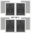 Yamaha Flush Mount In-Wall Natural Sound Custom Easy-to-install 3-Way 120 watts Speakers (Set of 4) with 1 Silk Soft Swivel Dome Tweeter, 2 Swivel Midrange & 6.5 Cone Woofer for A Regular Size Room or Several Smaller Rooms