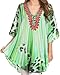 Sakkas Tallulah Wide Circle Blouse V Neck Top with Tassle Ties and Rhinestones