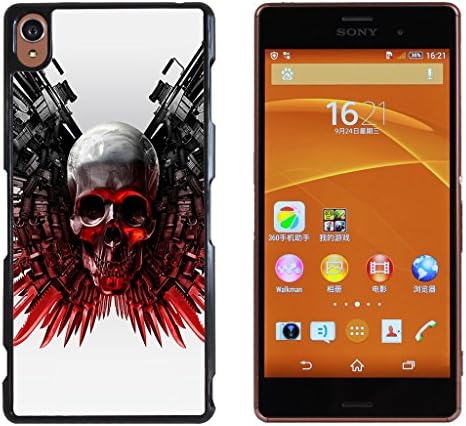 Skull Devil Diablo Hard Plastic and Aluminum Back Case For Sony Xperia Z3