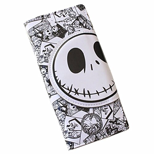Jack Skellington Long Pu Leather White Wallet Gift