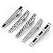 PiercingJ 5-10pcs Set Stainless Steel Exquisite GQ Classic Tie Bar Clip, 2.3 Inches