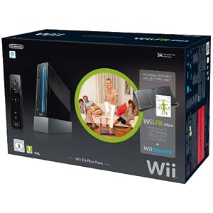 Nintendo Wii "Wii Fit Plus Pak" - Konsole inkl. Wii Sports, Wii Fit Plus, Balance Board + Remote Plus Controller, schwarz