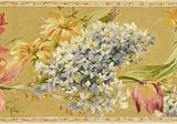 Tan Floral Mix Wallpaper Border