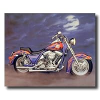1986 Harley Davidson Motorcycle Picture Art Print