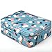 Simmer Stone Portable Travel Camping Hiking Toiletry Hanging Mens/ladies Makeup Cosmetics Wash Bag Case Organizer Holder for Women (blue flower)