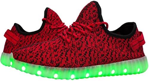 Tokee Unisex Led Light Up Shoes USB Cable Charging Luminous Sneakers