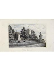 Home: Dugdale C1845 Old Print Harborne Church Staffordshire - old-print