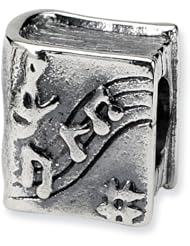 Sterling Silver Reflections Music Book Bead