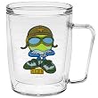 Ace 18 oz Insulated Coffee Mug, Clear (Licensed Be the Ball design)