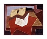 Guitar With Sheet Of Music by Juan Gris. Art Print Poster FRAME IT.. 26 inches width by 21.5 inches height. Highest Quality Art Poster Print