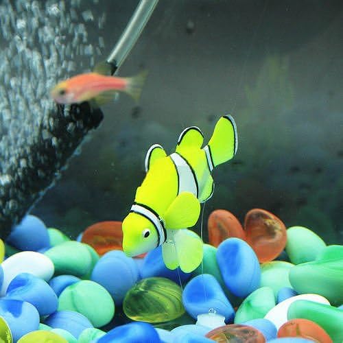 Clownfish Green Aquarium Fish Tank Landscape Decoration Glow Simulation Animal Plants Ornament Nemo &amp; Rumble Fish no.29
