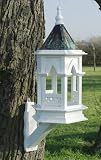 WHITE GOTHIC BIRD TABLE WITH BRACKET