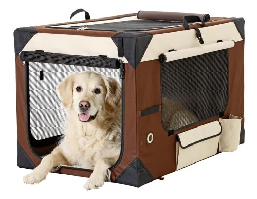 Karlie 31382 - Smart Top De Luxe - Hunde Transportbox - 91 x 61 x 58 cm, beige / braun Preisvergleich