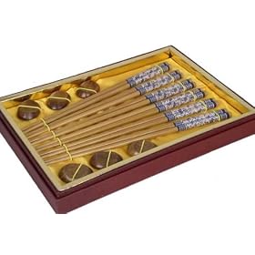 Buy 12 (6 pairs) Elegant Chopsticks & Holders Set In Gift Box