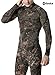 TSLA Men's Mock Long-Sleeved T-Shirt Cool Dry Compression Baselayer Top, Zero Basic(t11) - Camo Green, Medium.
