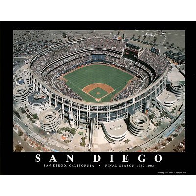 (22x28) Mike Smith San Diego Padres Qualcom Stadium Final Season 1969-2003 Sports Poster Print