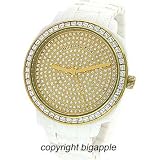 Gold Watches, Michael Kors White Acrylic Crystal Dial Gold-tone Womens Watch MK5212