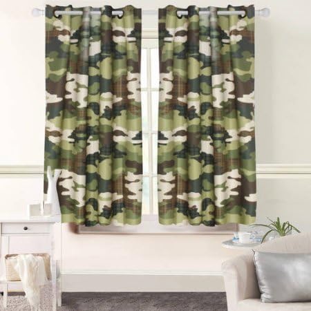 Mainstays Kids Grommet Foamback Camo Single Window Panel | Decorative plastic grommet style