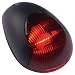 Attwood Black Cover 2-Mile  Vertical Mount Navigation Light (Port/Red Lens)