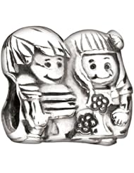 Authentic Chamilia Sterling Silver Charm "Brother & Sister" 2010-3012
